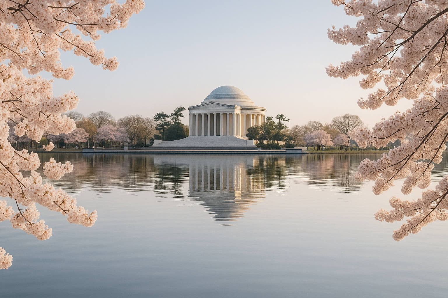 Visual representation of cherry blossoms dc