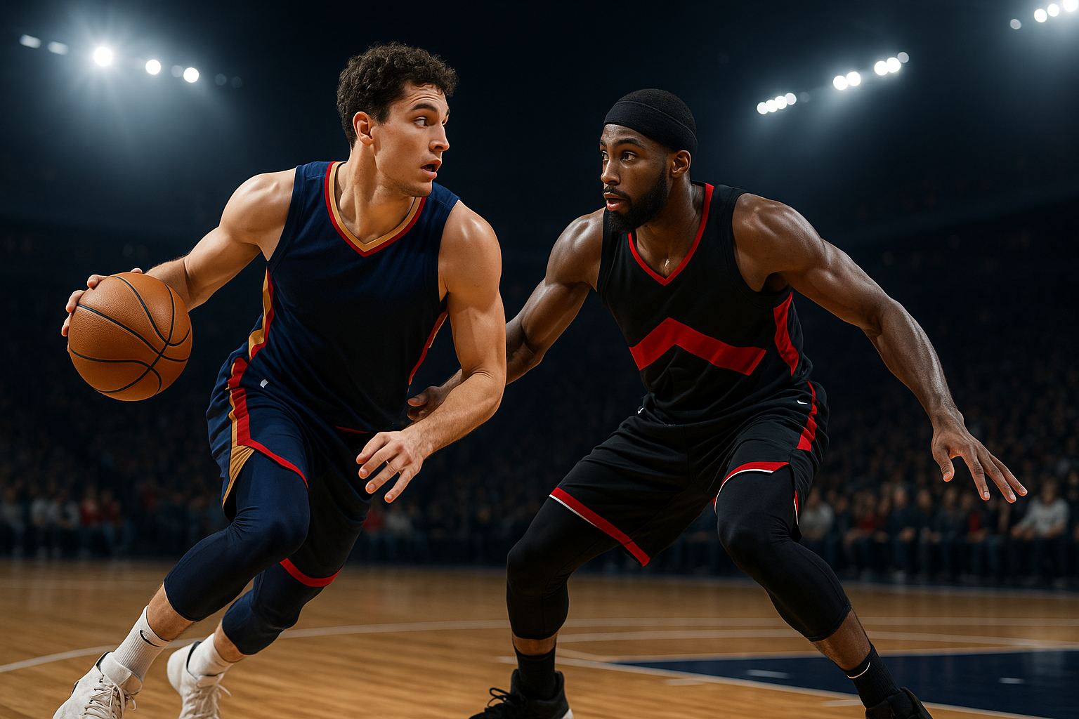 Visual representation of pelicans vs raptors