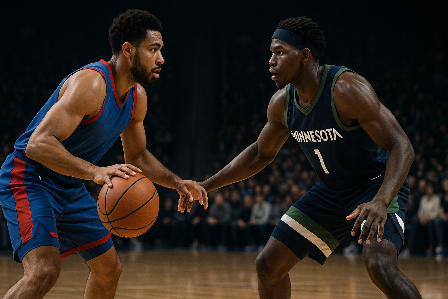 Visual representation of pistons vs timberwolves