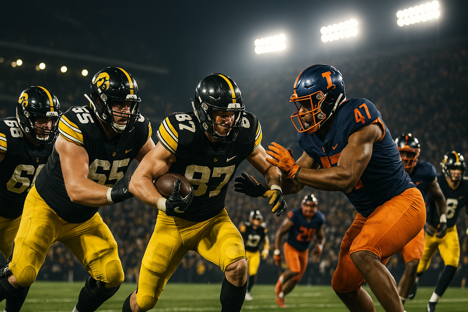 Visual representation of iowa vs illinois