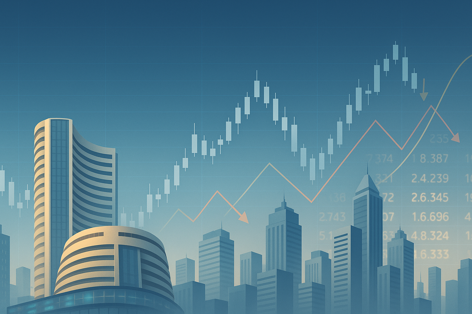 Visual representation of sensex today