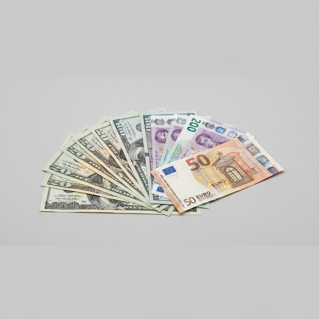 Visual representation of currency exchange