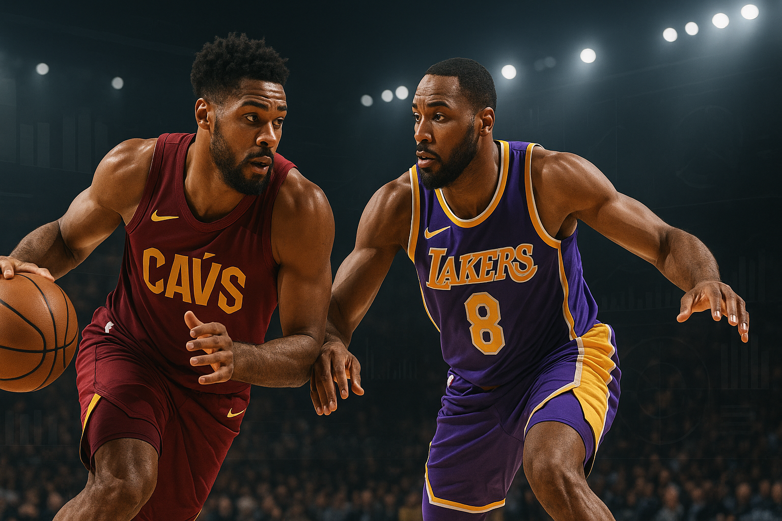 Visual representation of cleveland cavaliers vs lakers match player stats