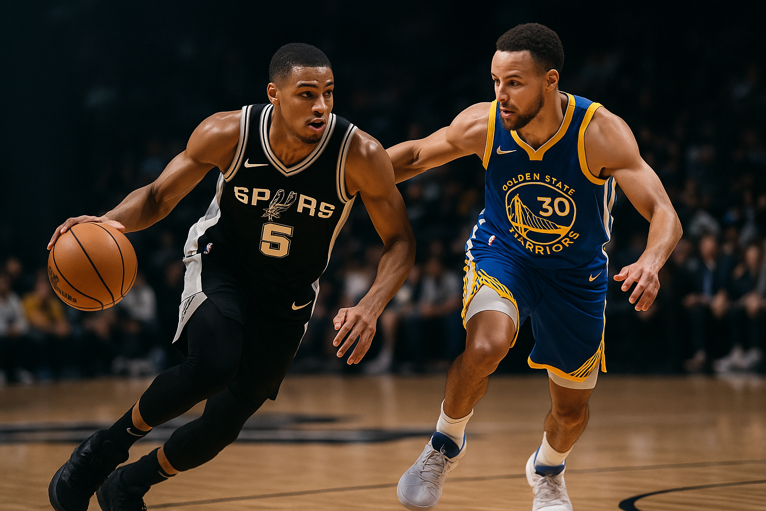 Visual representation of spurs vs warriors