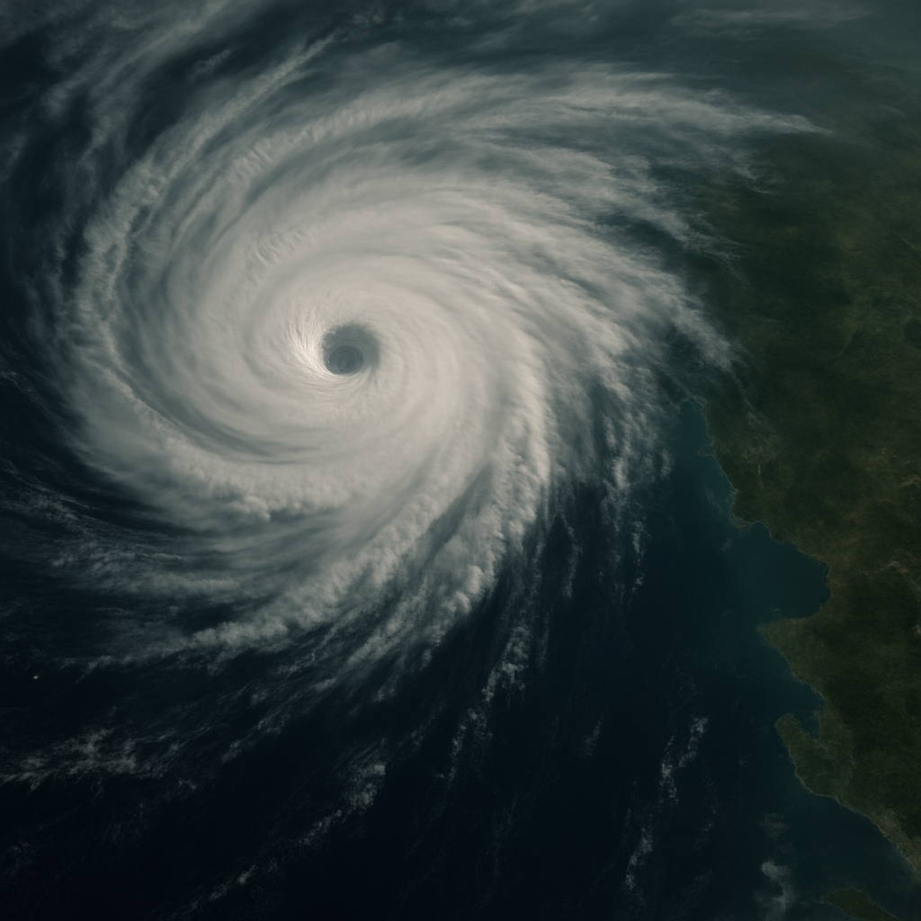 Visual representation of hurricane