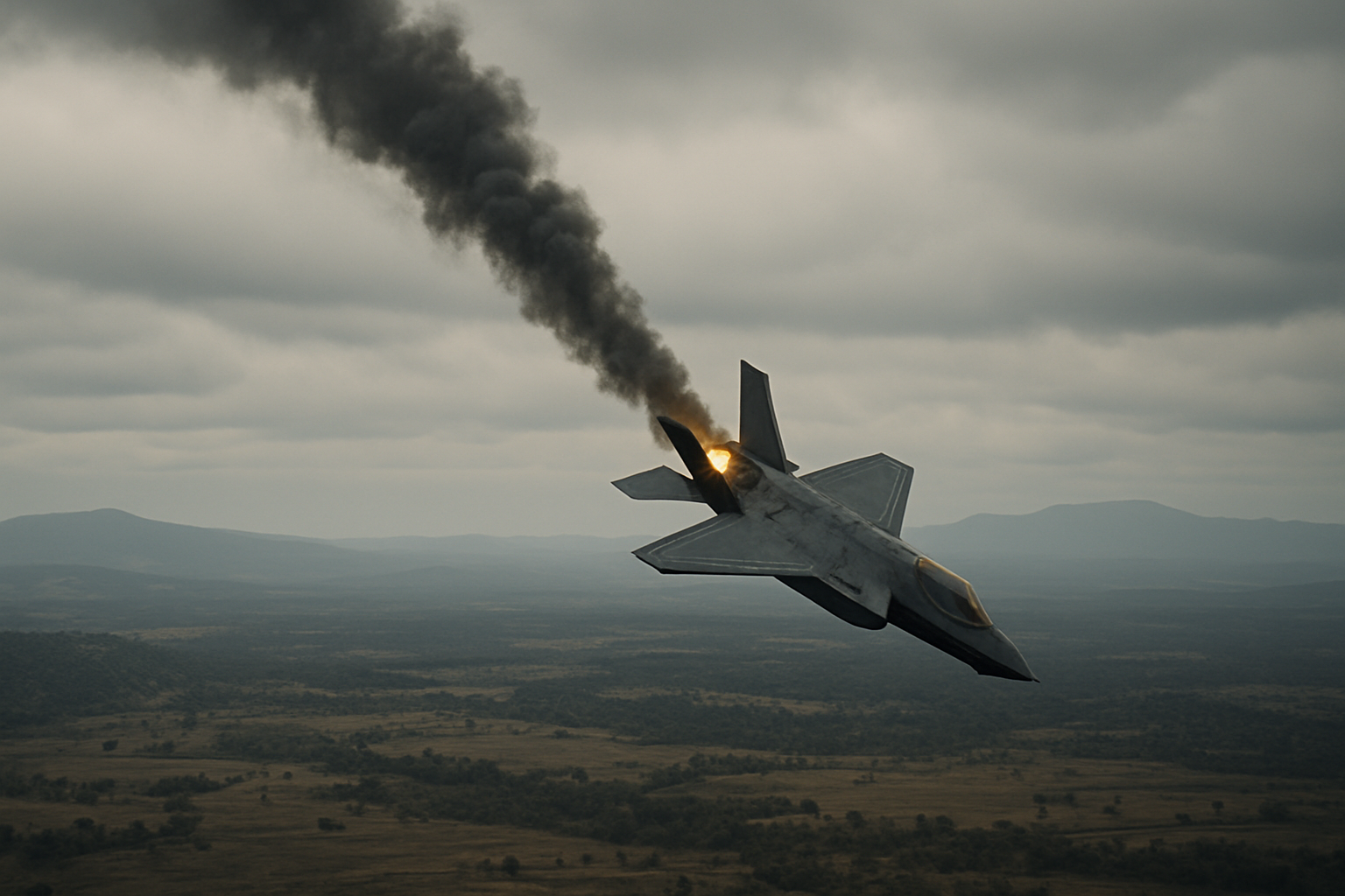 Visual representation of f35 shot down