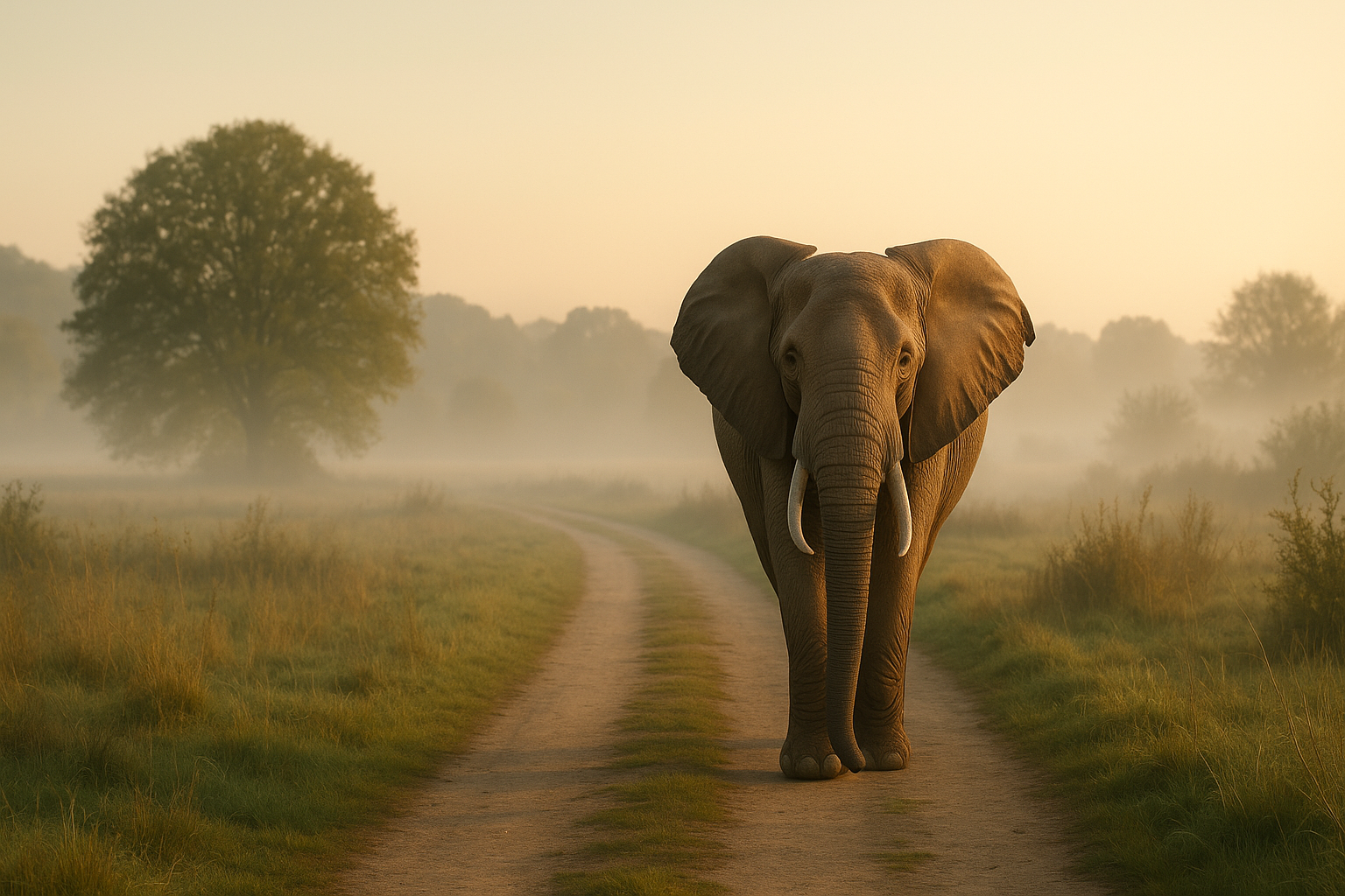 Visual representation of alice the elephant morning stroll