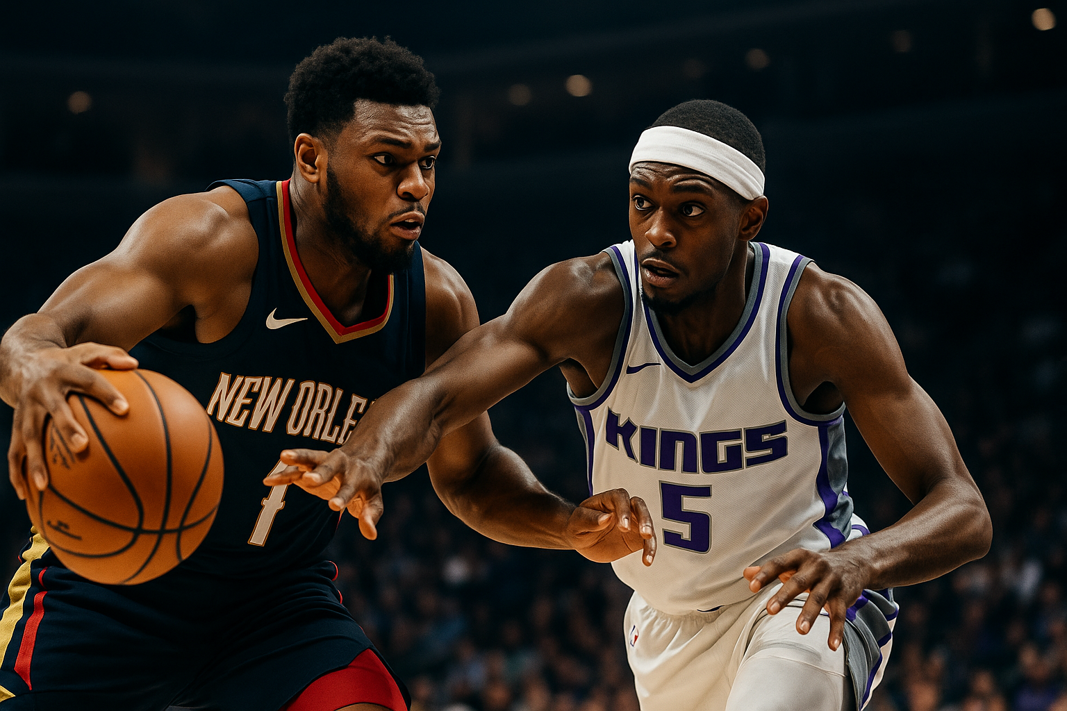 Visual representation of pelicans vs kings