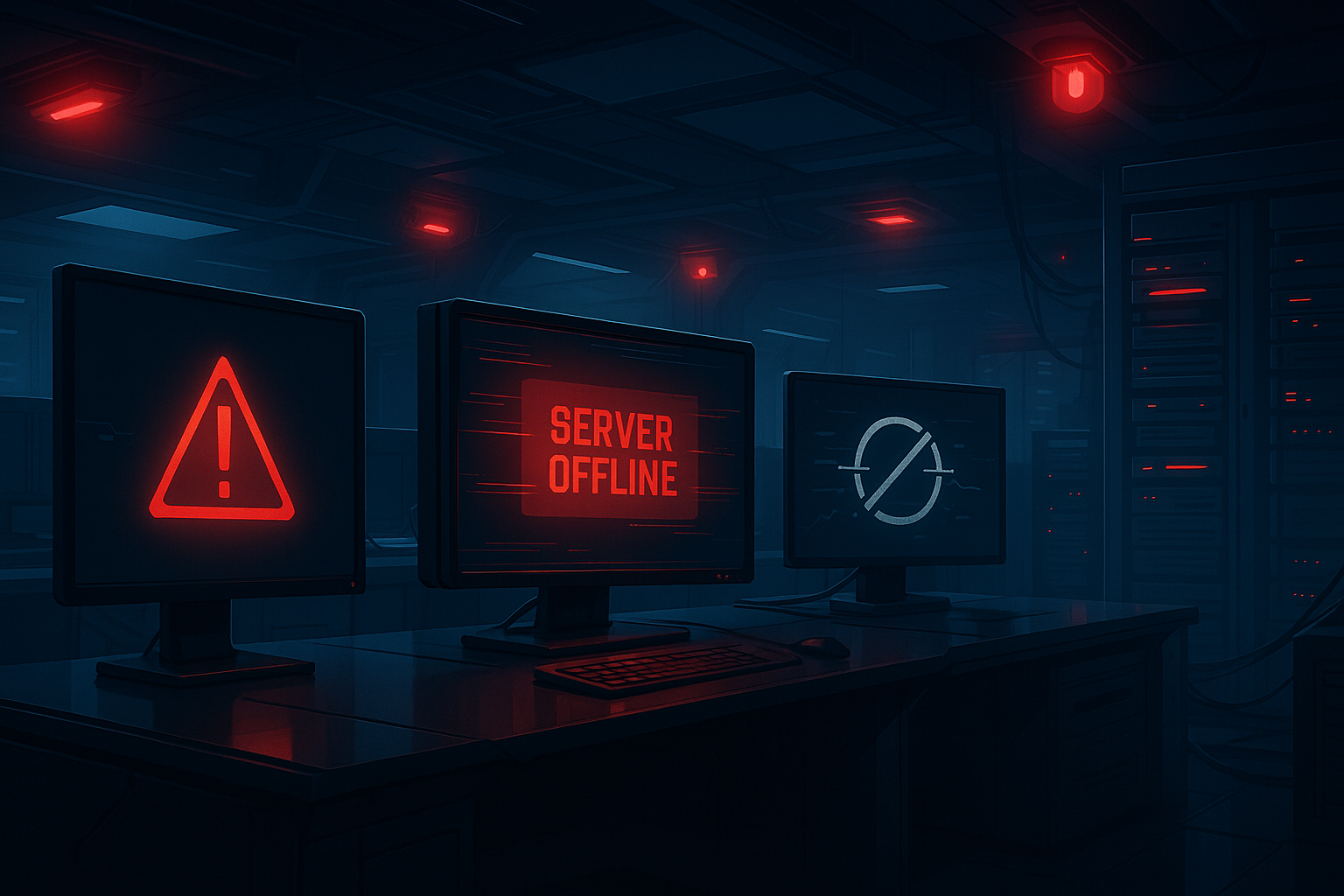 Visual representation of apex servers down