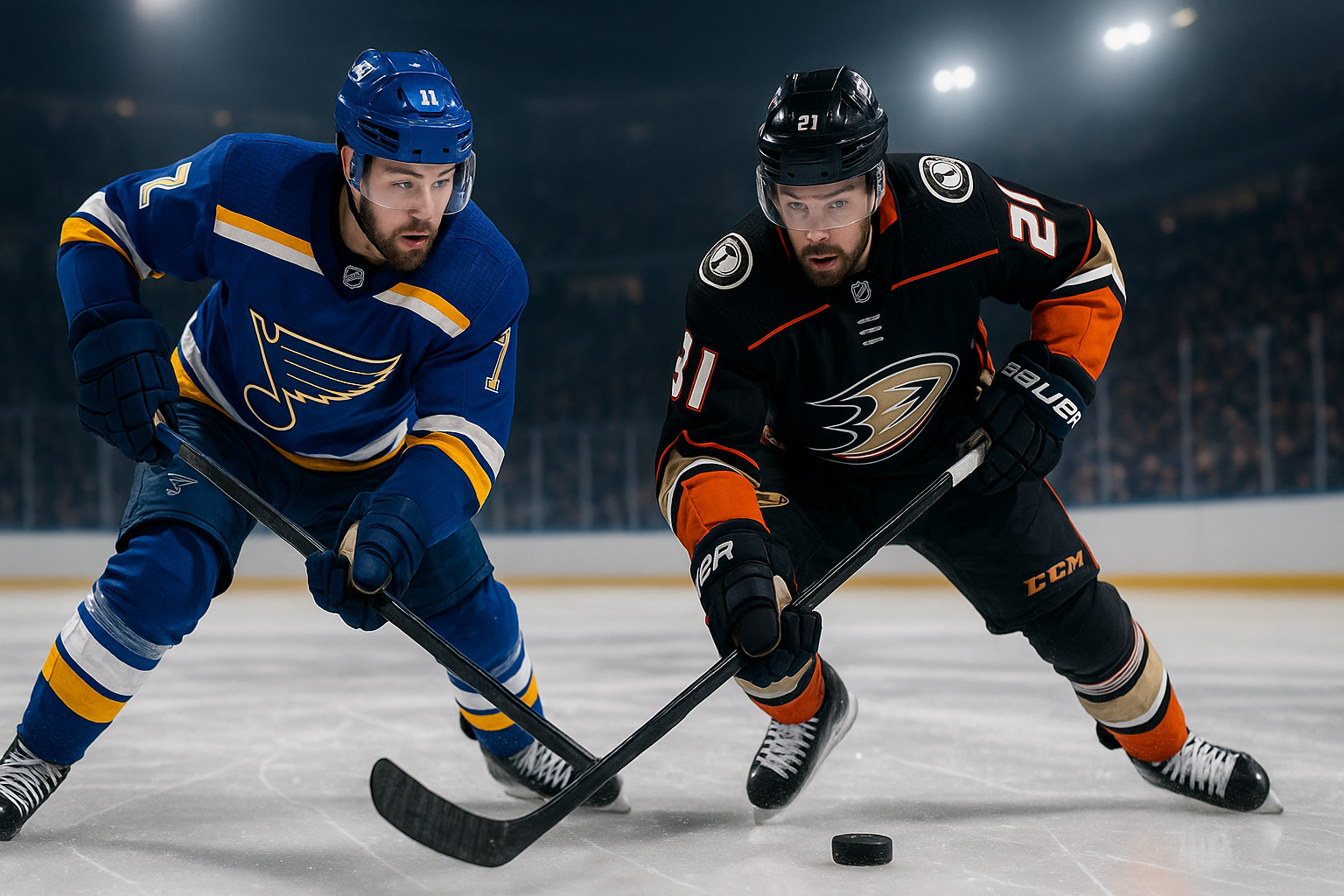 Visual representation of blues vs ducks