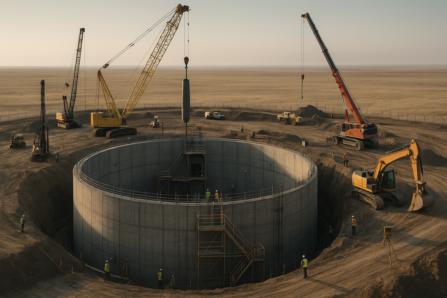 Visual representation of lgm-35a sentinel silo construction
