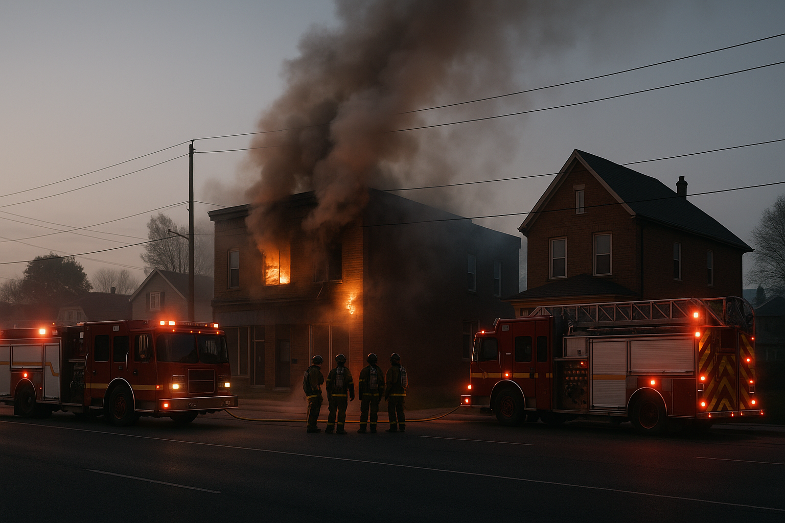 Visual representation of ontario fire