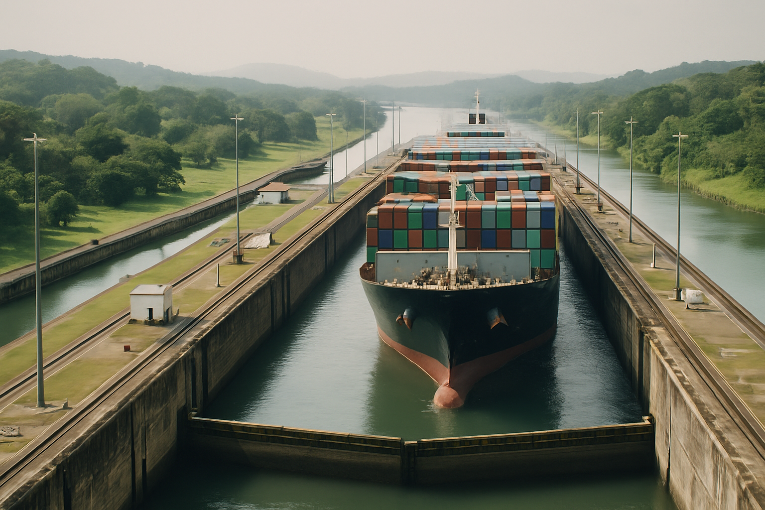 Visual representation of panama canal