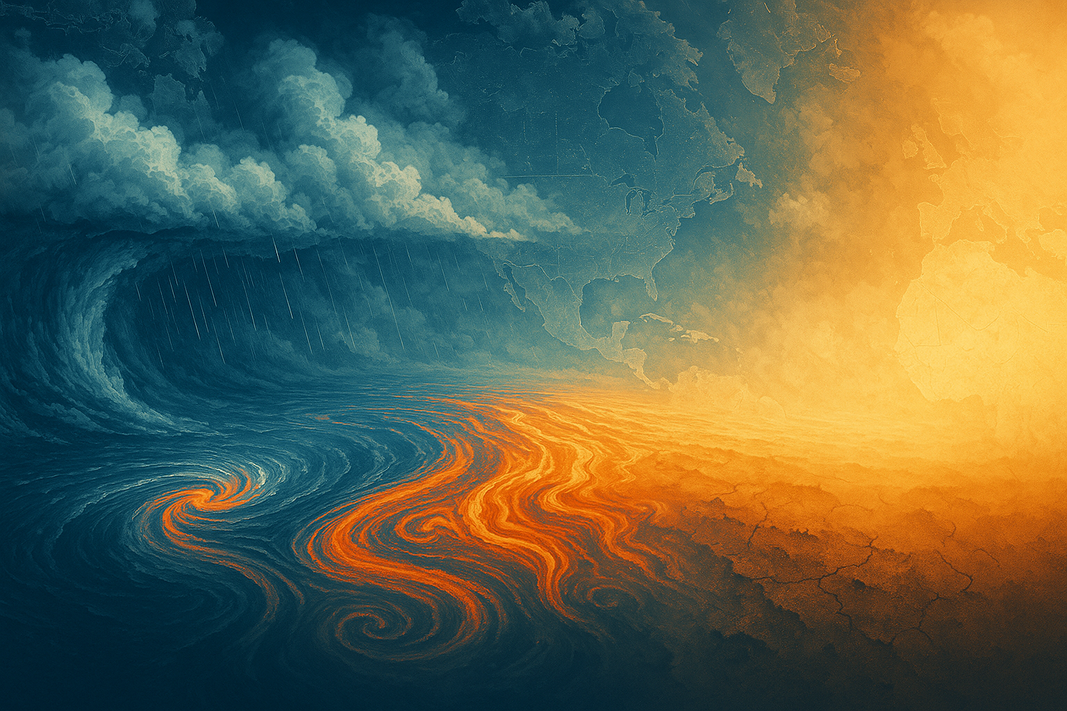 Visual representation of el niño weather