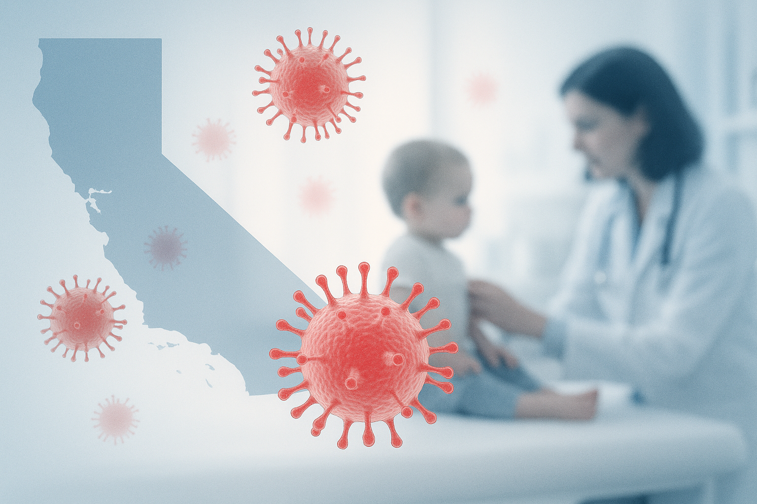Visual representation of rotavirus cases california rise