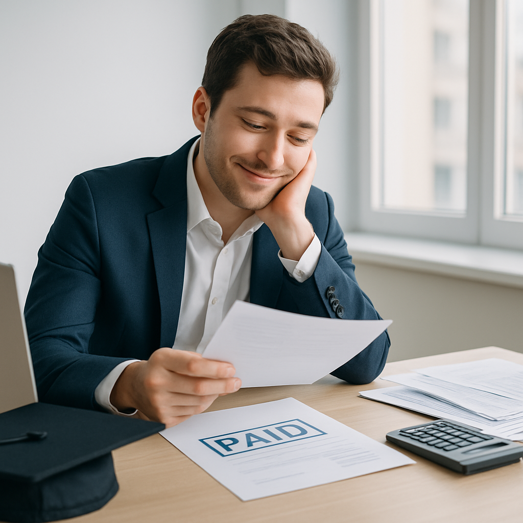 Visual representation of patrick ball student loans paid