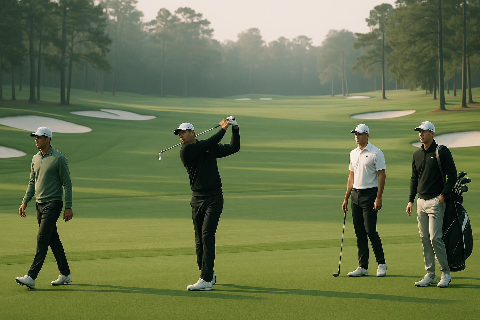 Visual representation of the masters golfers