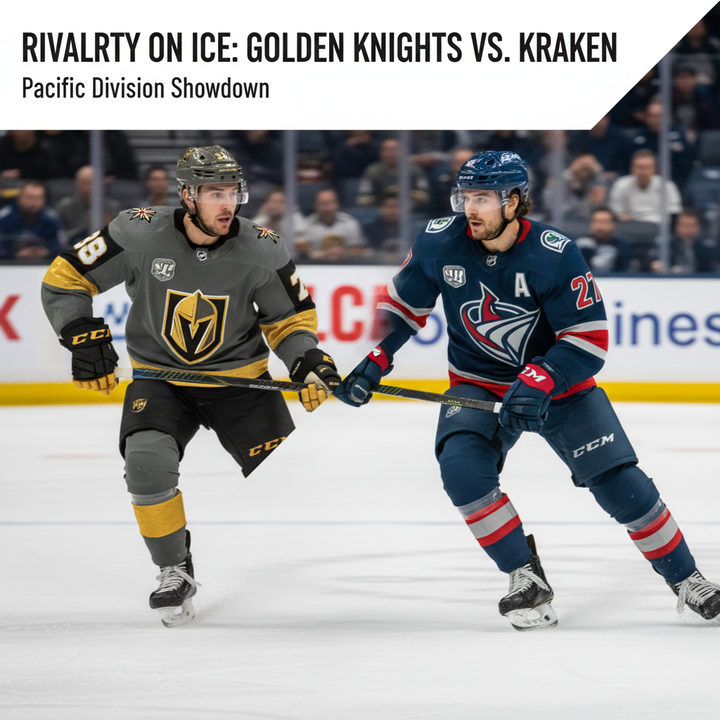 Visual representation of golden knights vs kraken