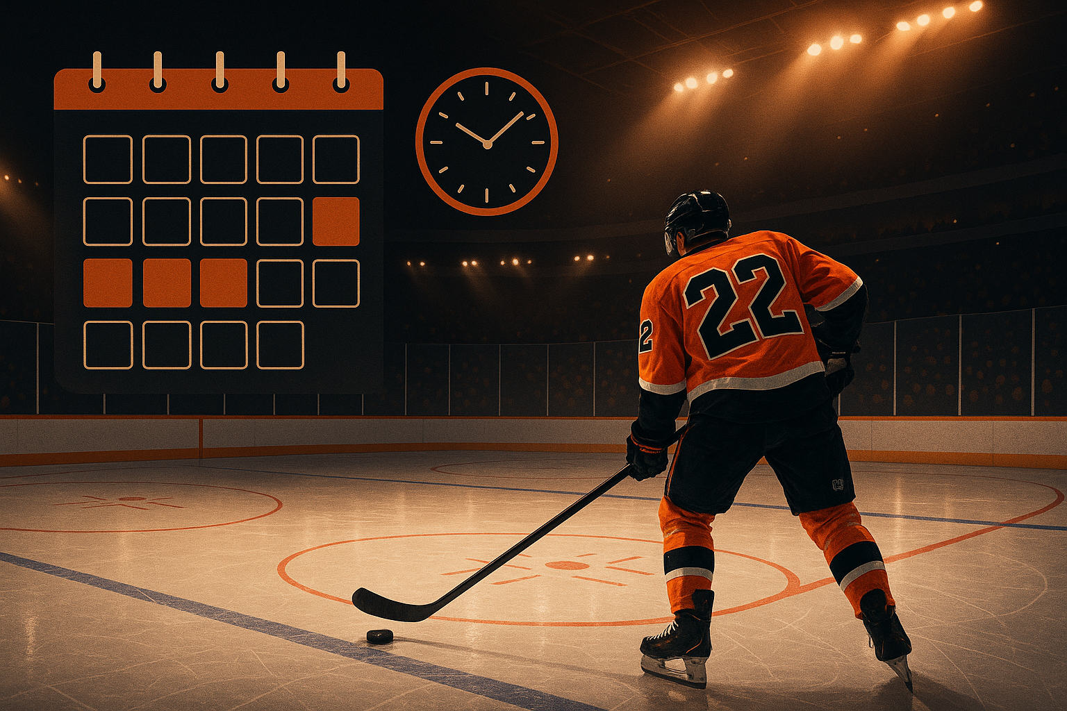 Visual representation of flyers schedule