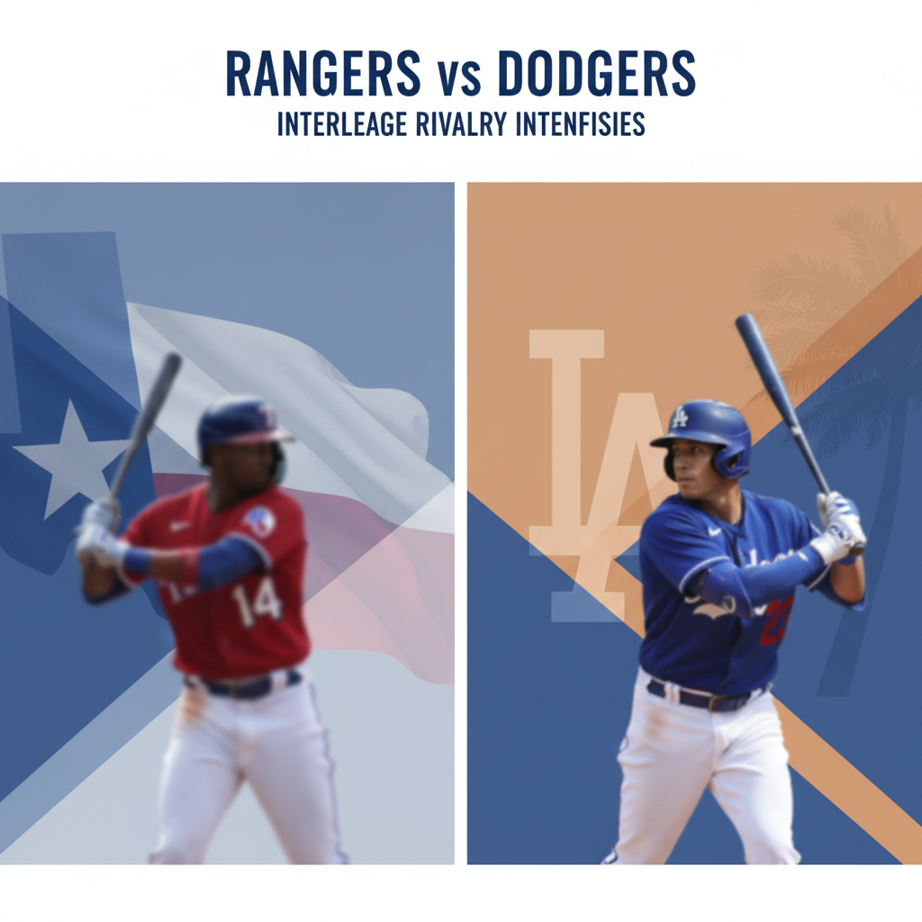 Visual representation of rangers vs dodgers