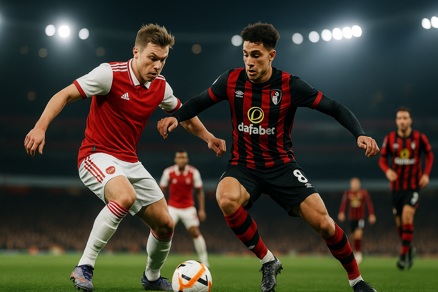 Visual representation of arsenal vs bournemouth