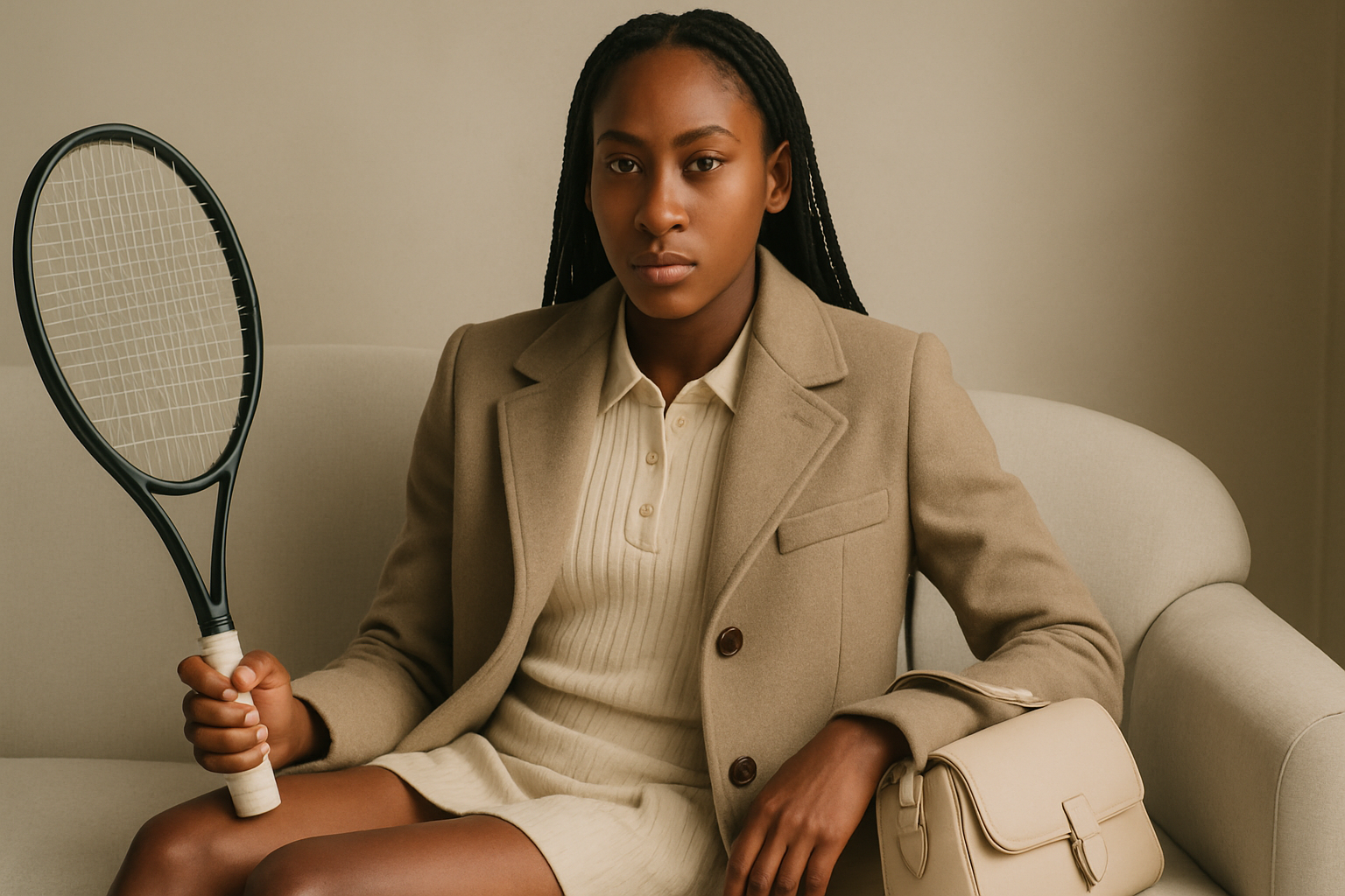 Visual representation of coco gauff miu miu ad