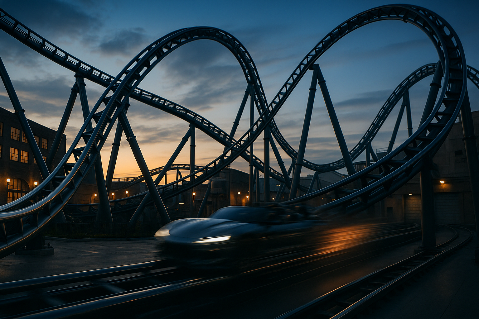 Visual representation of universal studios fast & furious coaster