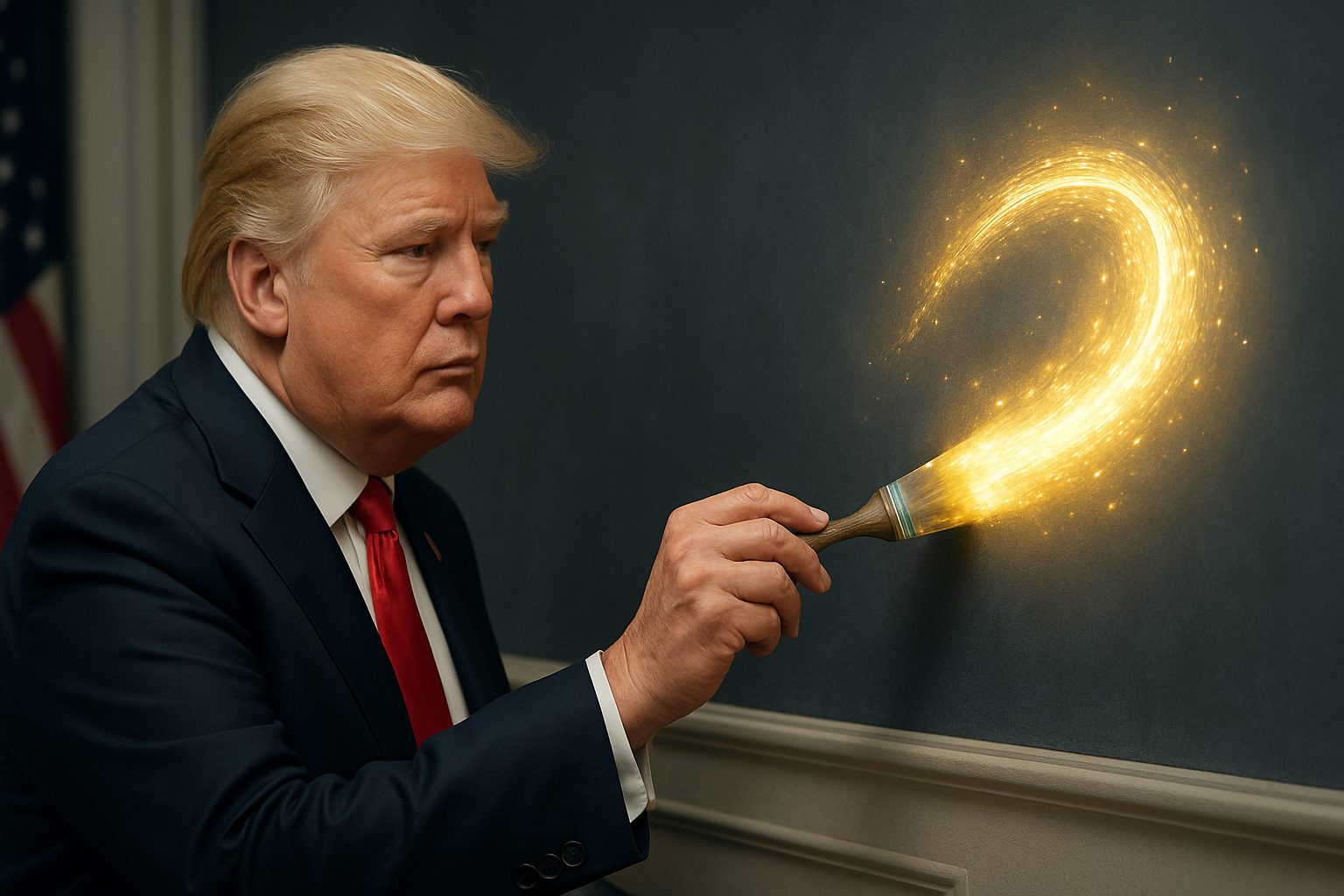 Visual representation of trump magic paint