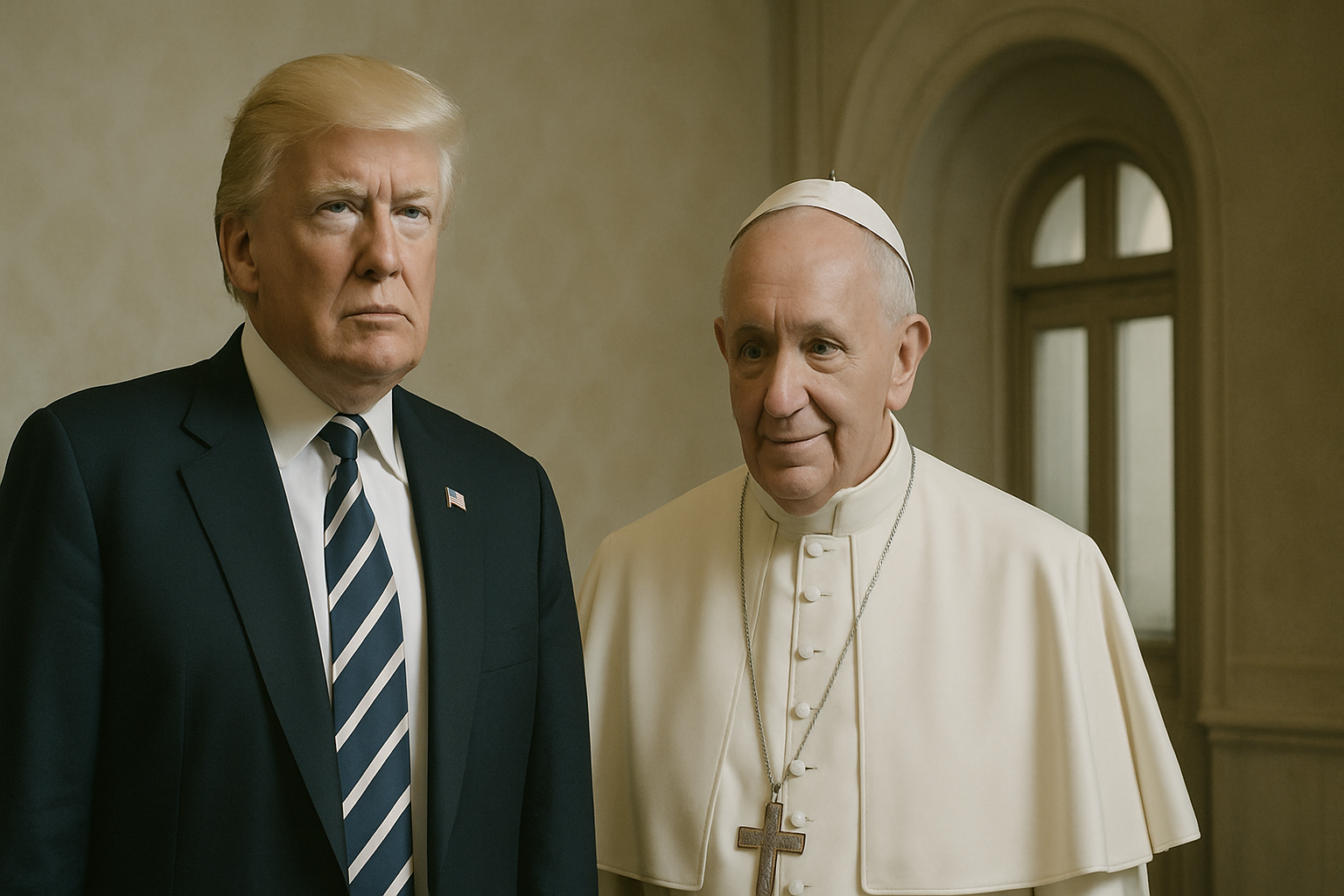 Visual representation of trump pope