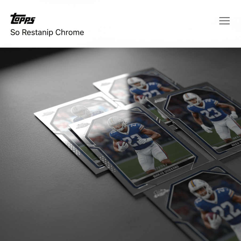 Visual representation of topps chrome football