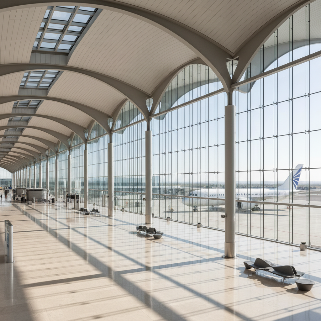 Visual representation of john glenn columbus international airport