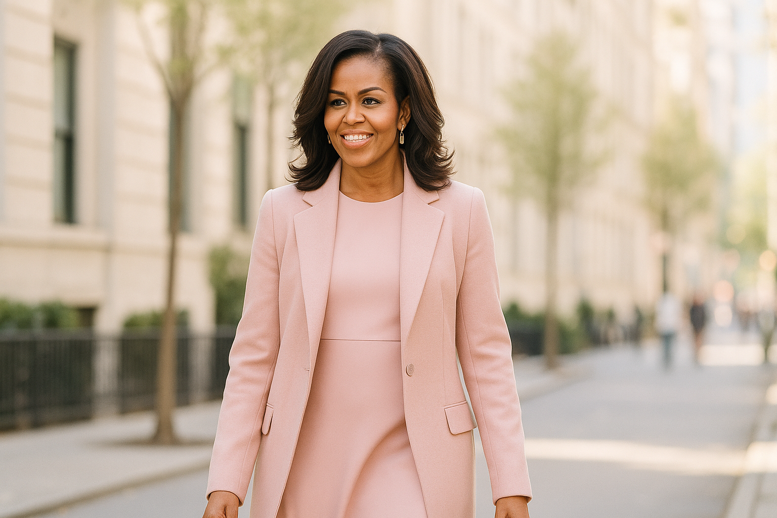 Visual representation of michelle obama spring fashion