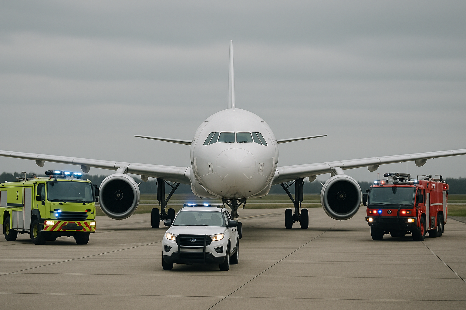 Visual representation of emergency landing