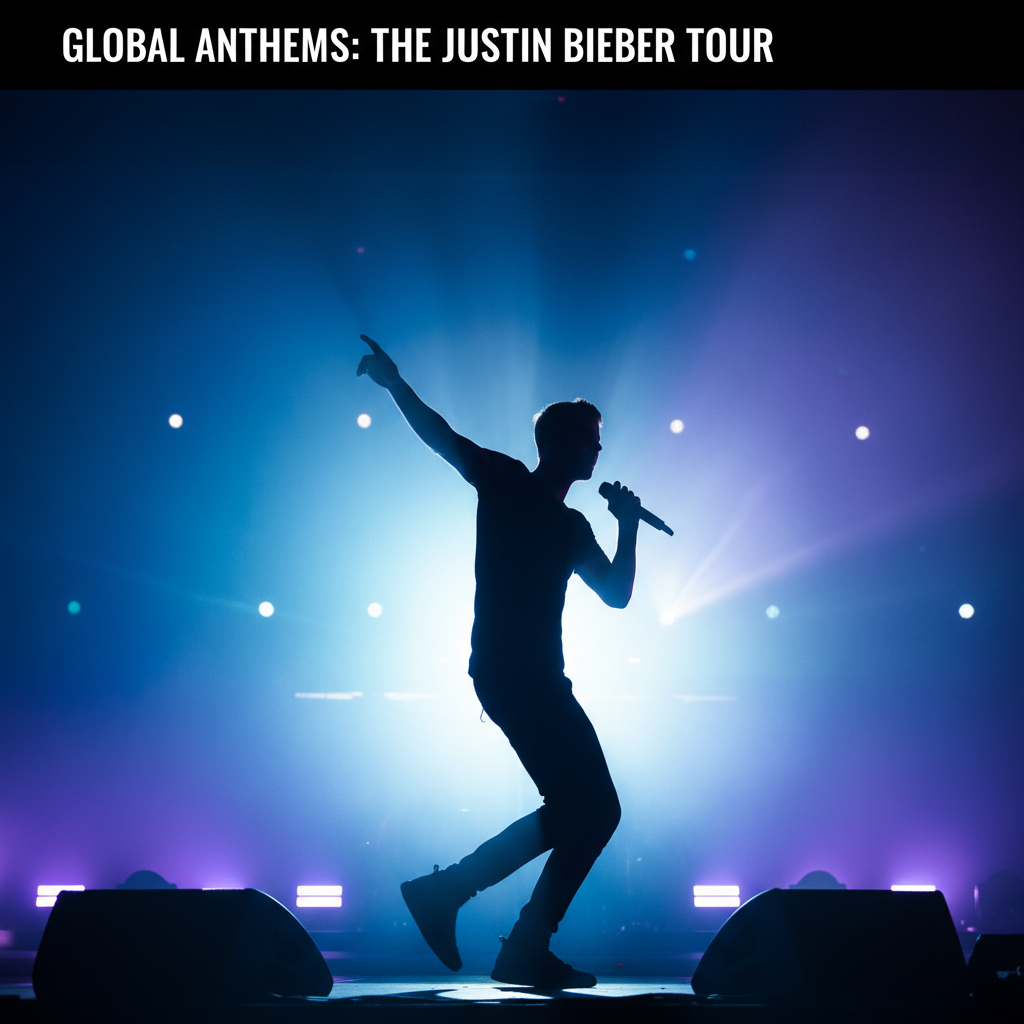 Visual representation of justin bieber tour