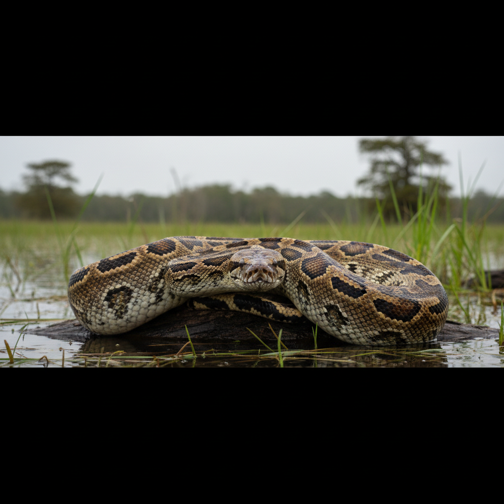 Visual representation of burmese pythons in florida