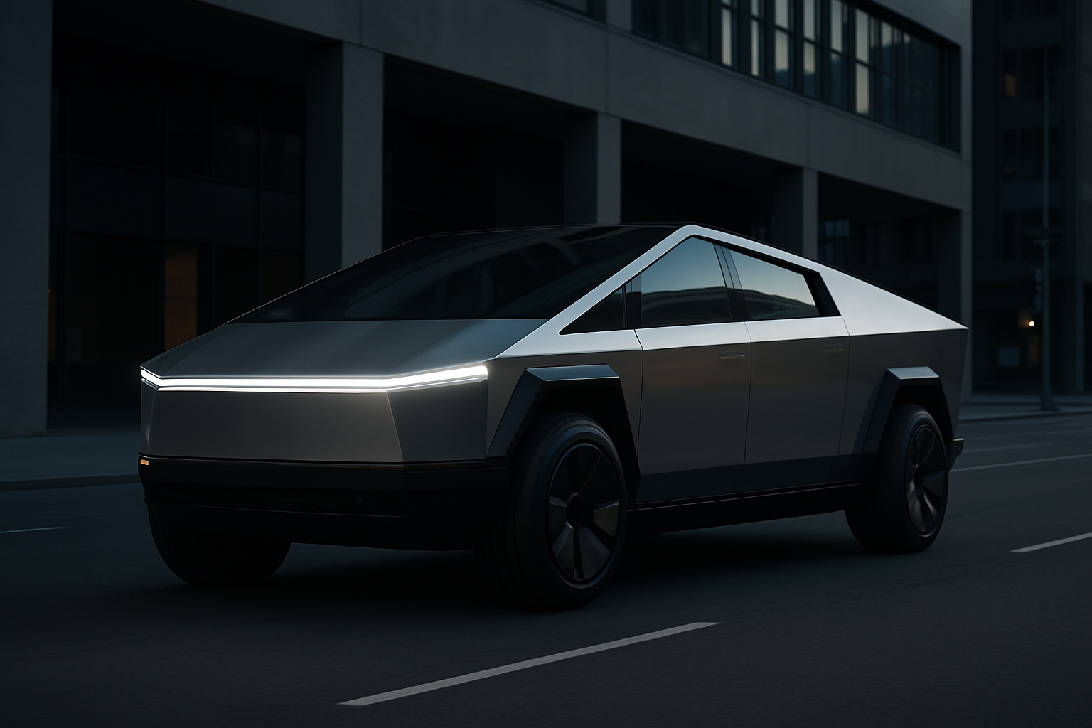 Visual representation of tesla cybertruck