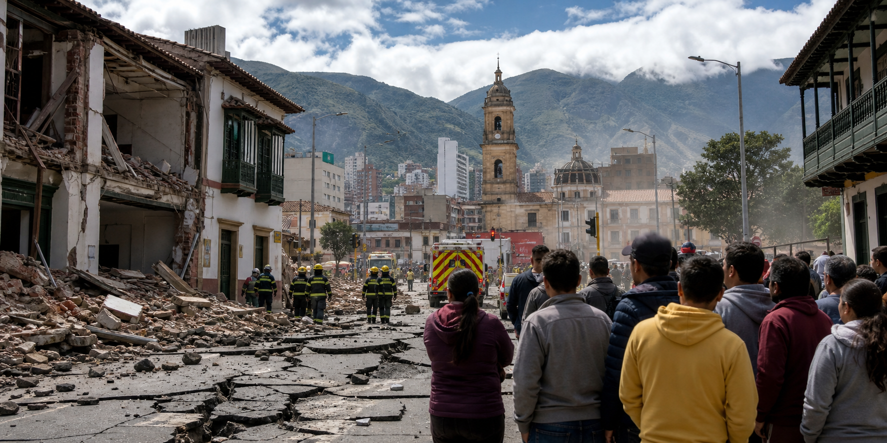 Visual representation of colombia earthquake