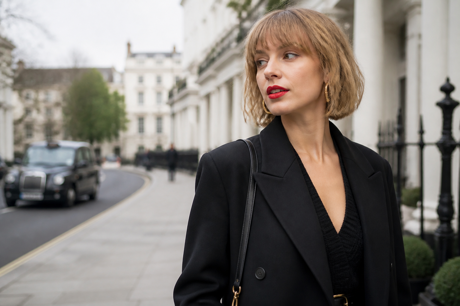 Visual representation of taylor swift debuted a new haircut during a london outing