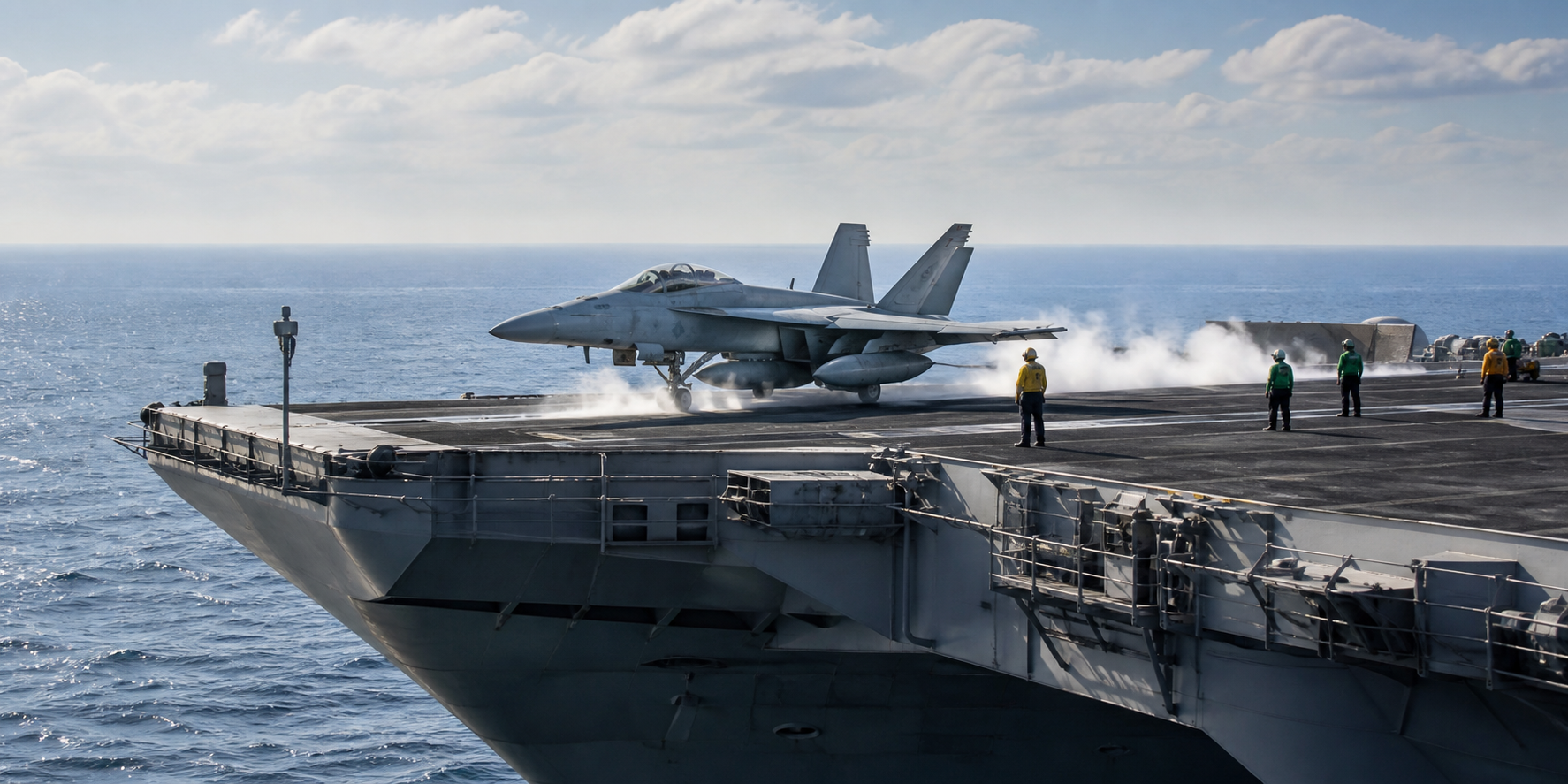 Visual representation of steam catapults on aircraft carriers