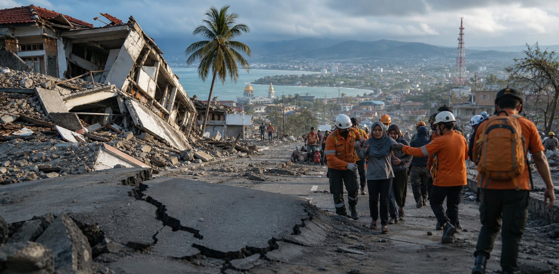 Visual representation of indonesia earthquake