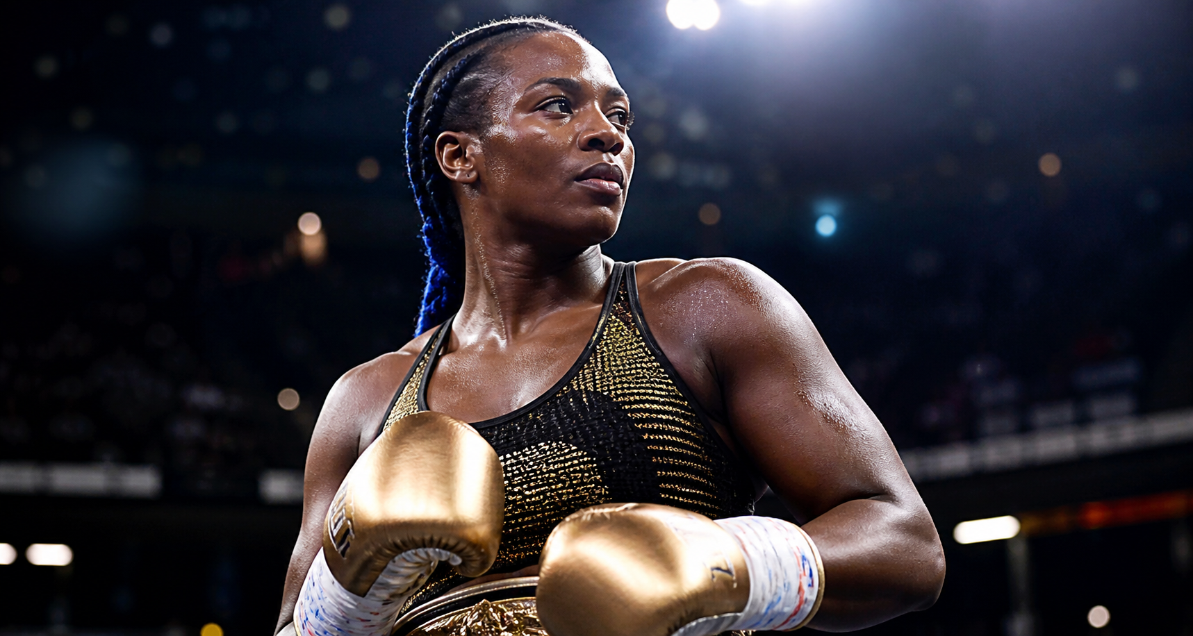 Visual representation of claressa shields fight