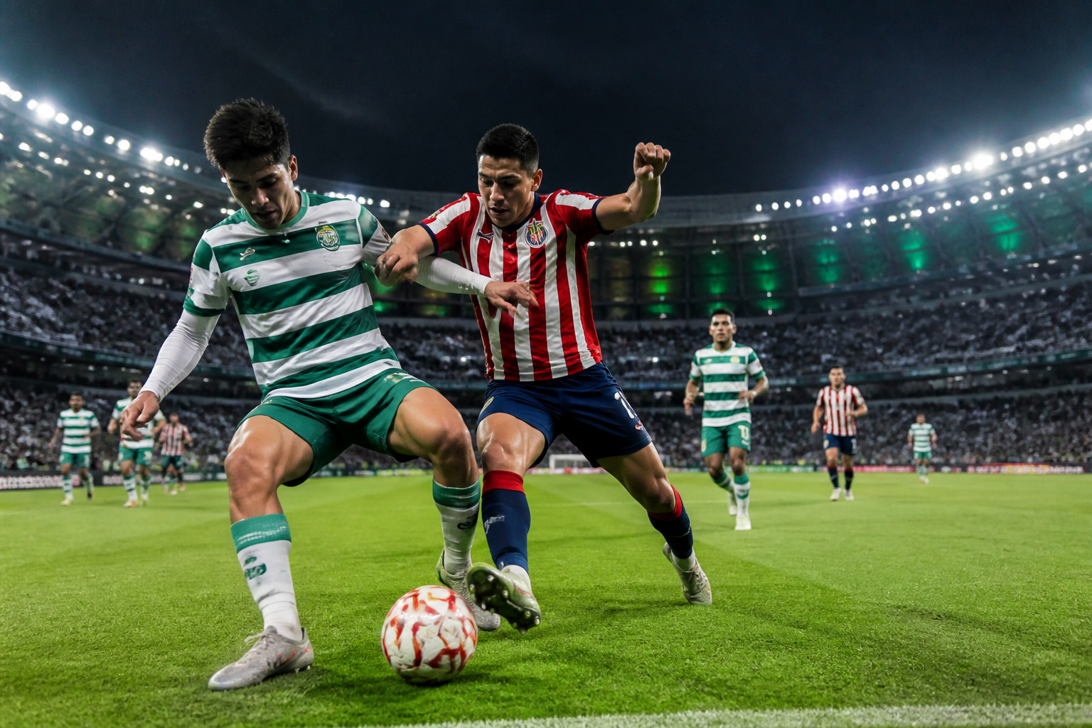 Visual representation of santos laguna vs guadalajara