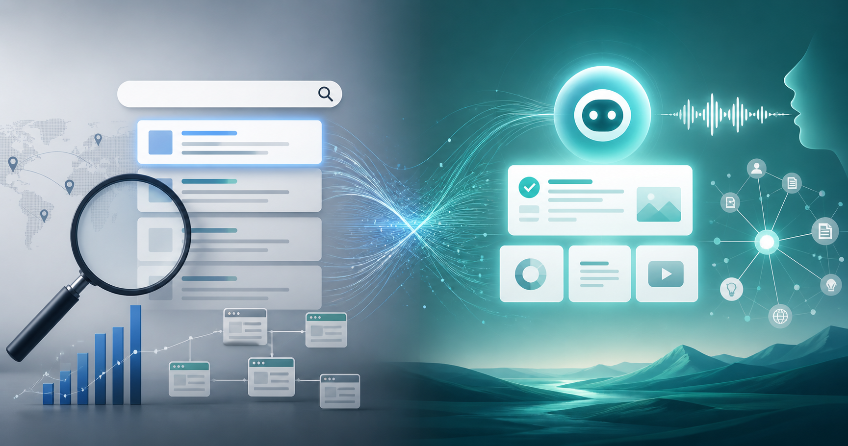 Visual representation of AEO vs SEO: Understanding Their Impact on Search Visibility