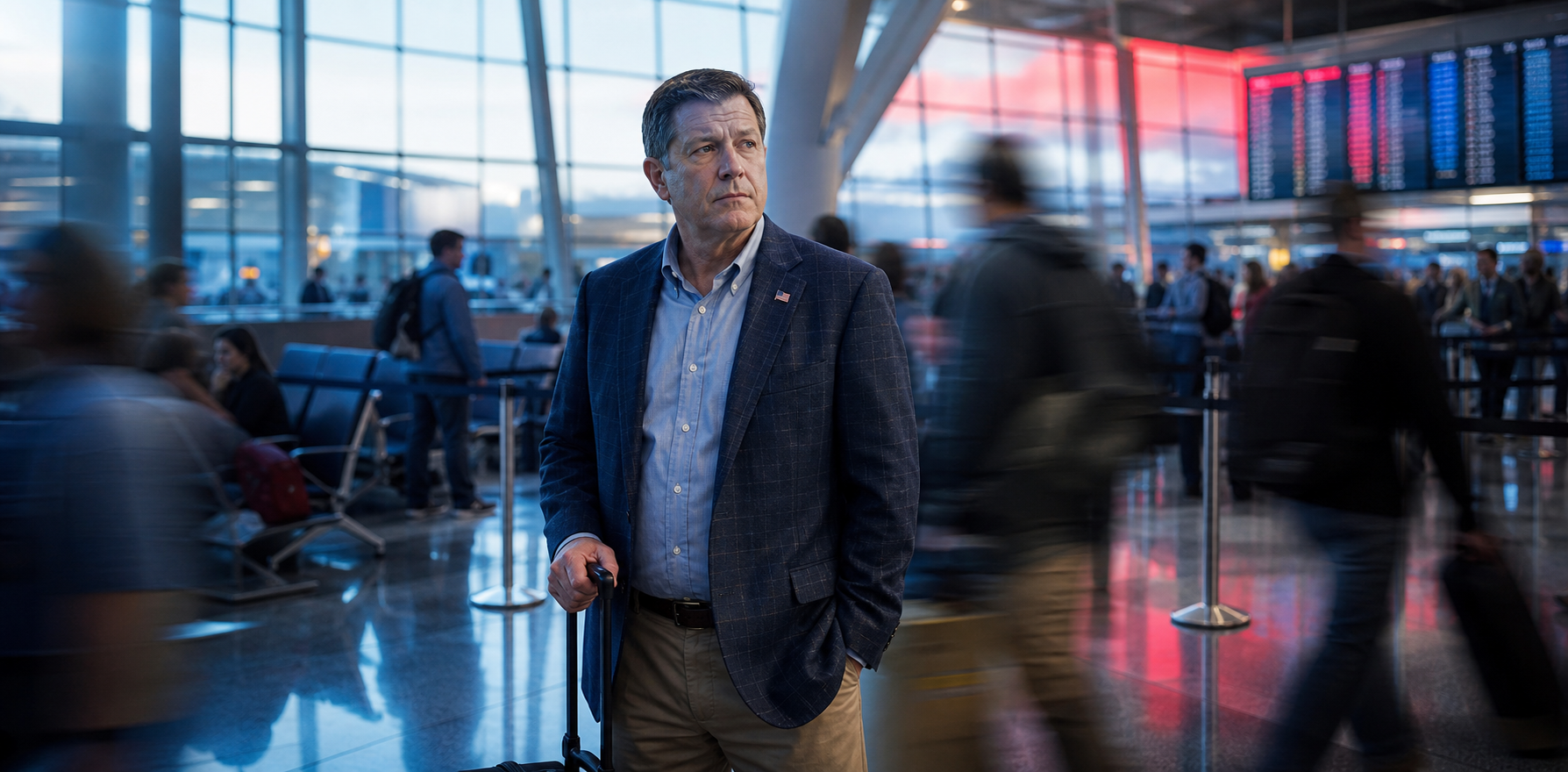 Visual representation of years of trump support came undone in 15 minutes in an airport