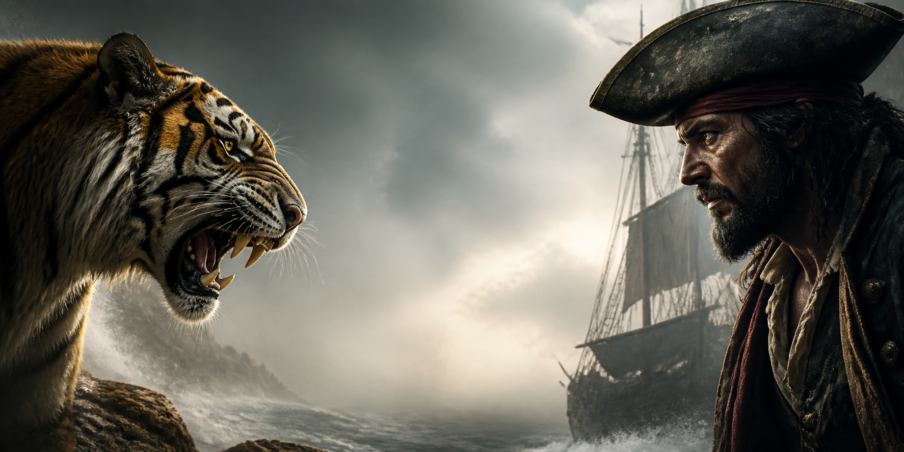 Visual representation of tigers vs pirates