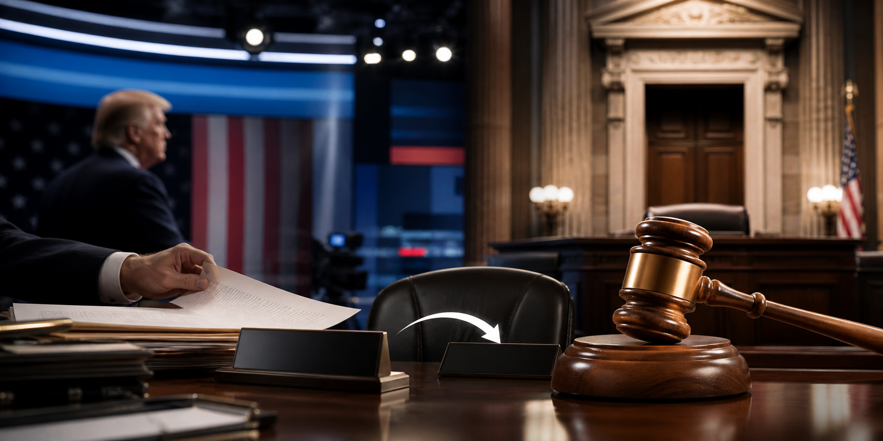 Visual representation of trump bbc lawsuit judge change
