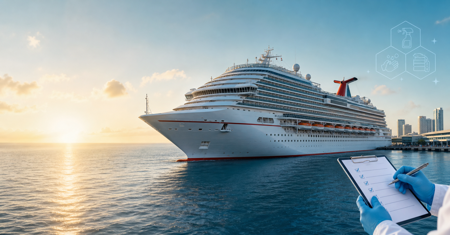 Visual representation of carnival breeze sanitation program results