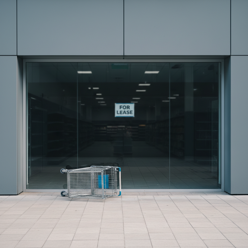 Visual representation of grocery outlet store closures