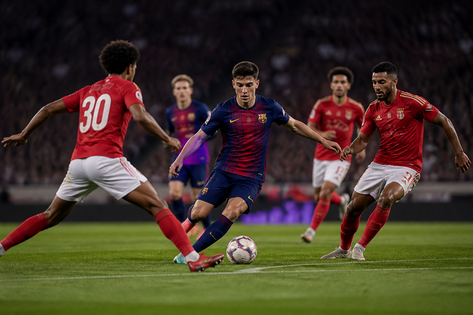 Visual representation of barcelona vs al ahly