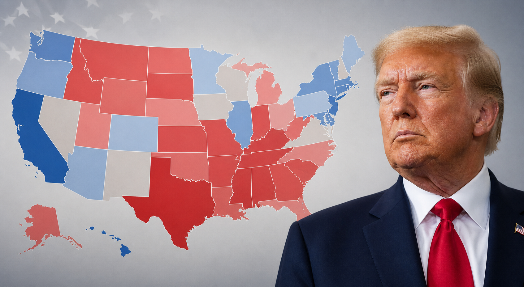 Visual representation of donald trump state approval ratings
